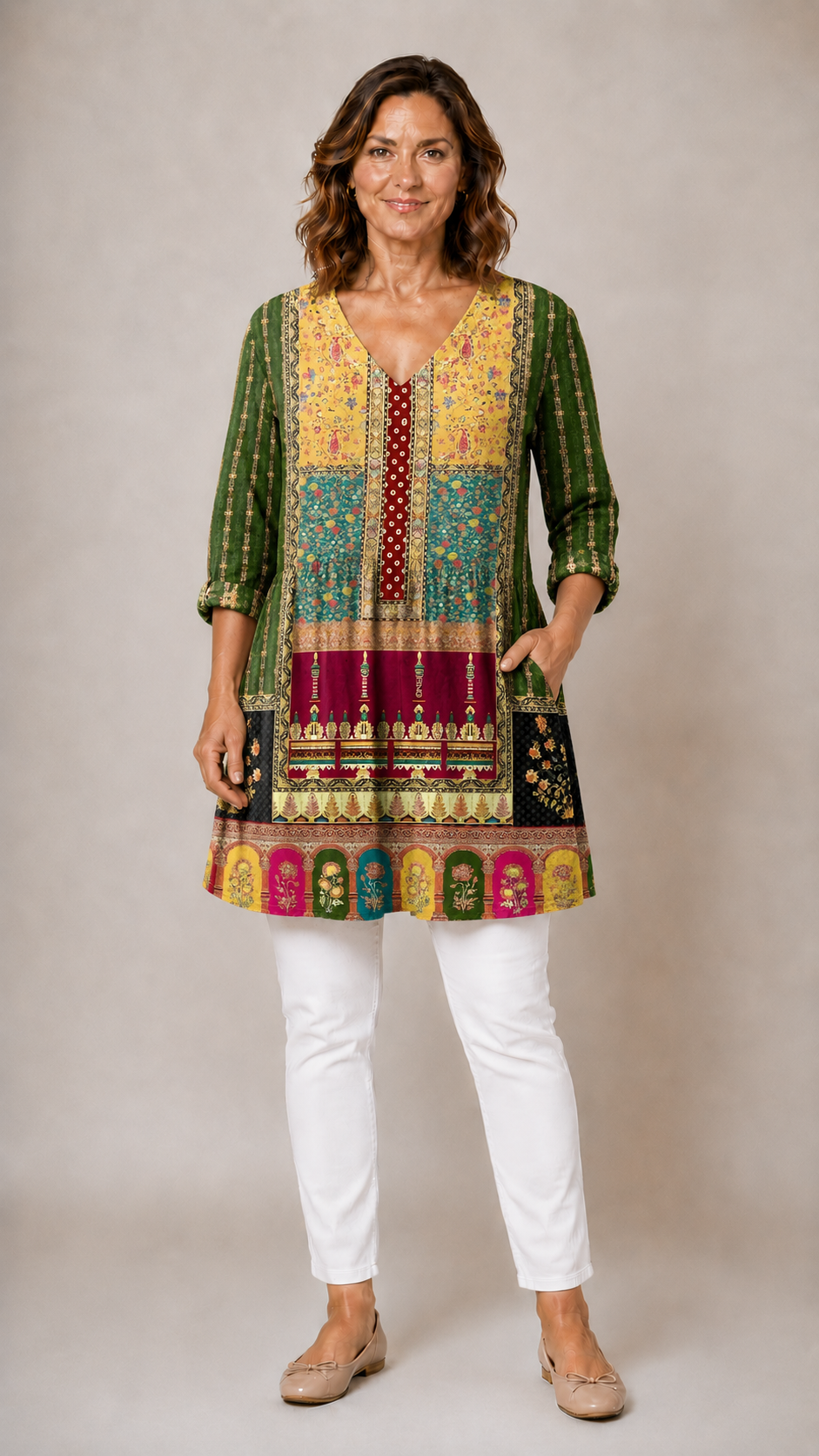 Melody | Long Blouse with V-Neck