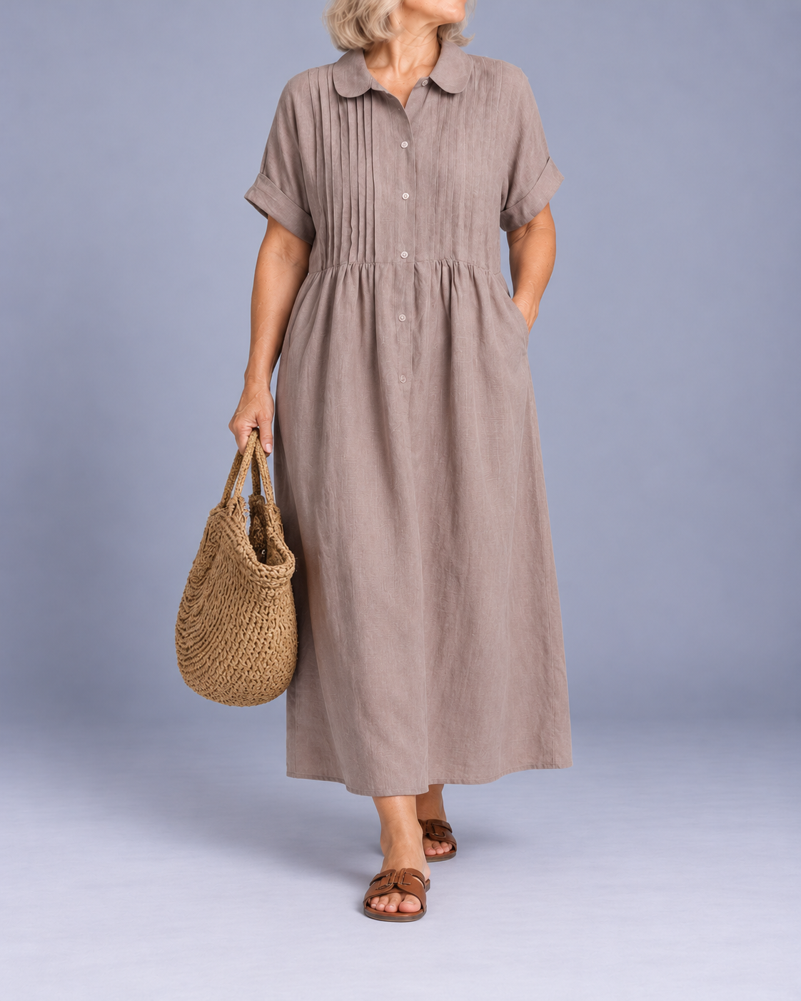 Lysandra™ - Relaxed Maxi Shirt Dress