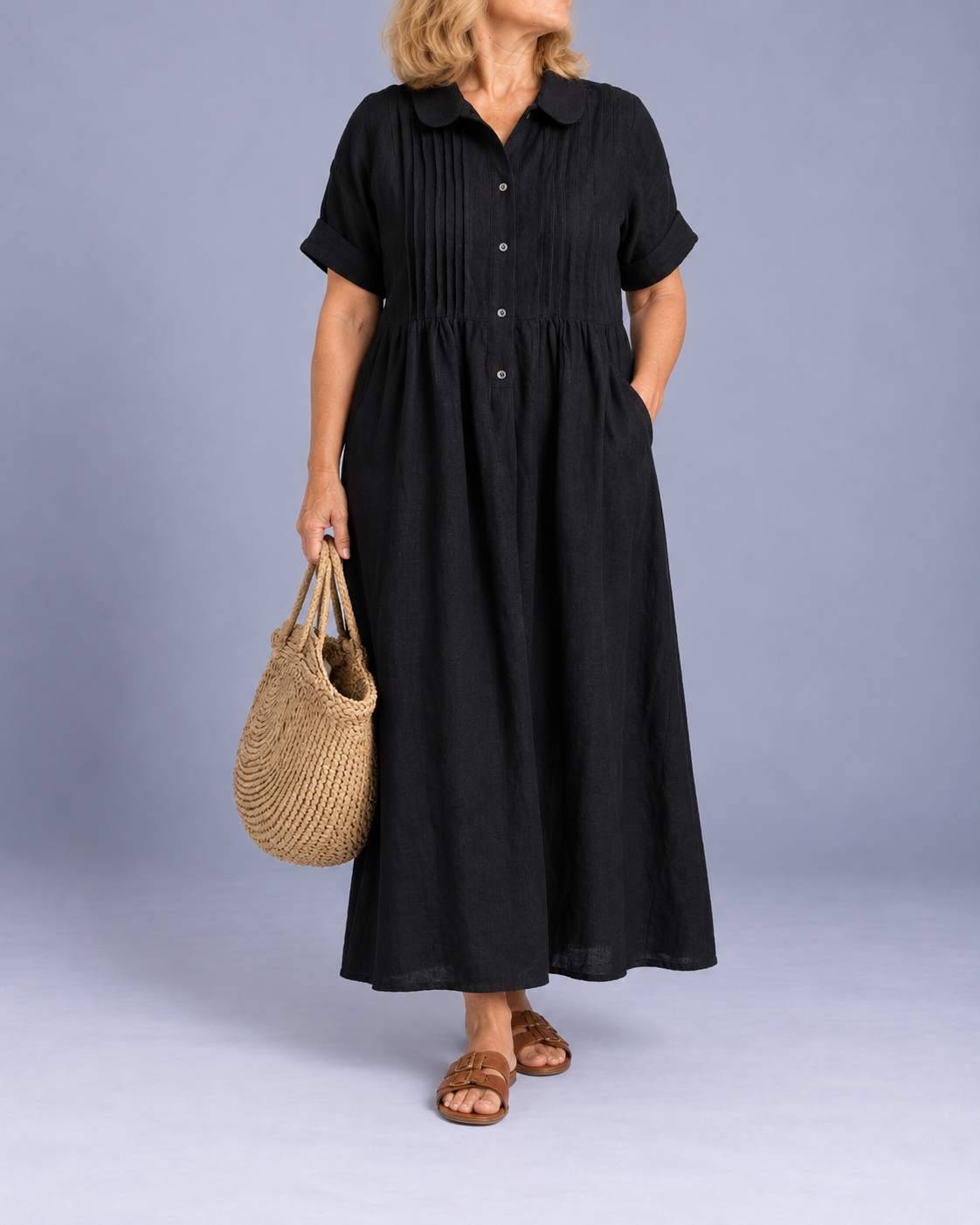 Lysandra™ - Relaxed Maxi Shirt Dress