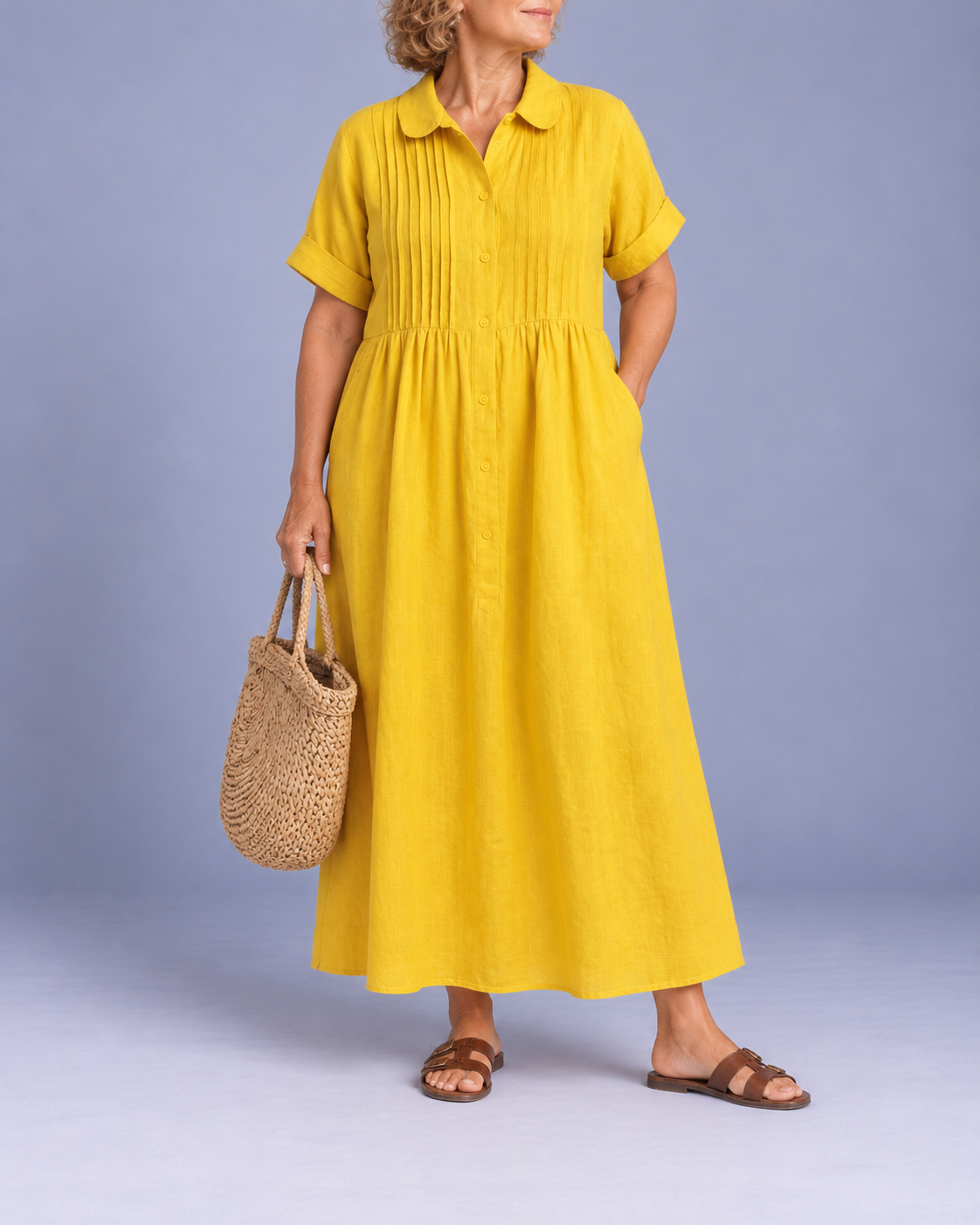 Lysandra™ - Relaxed Maxi Shirt Dress