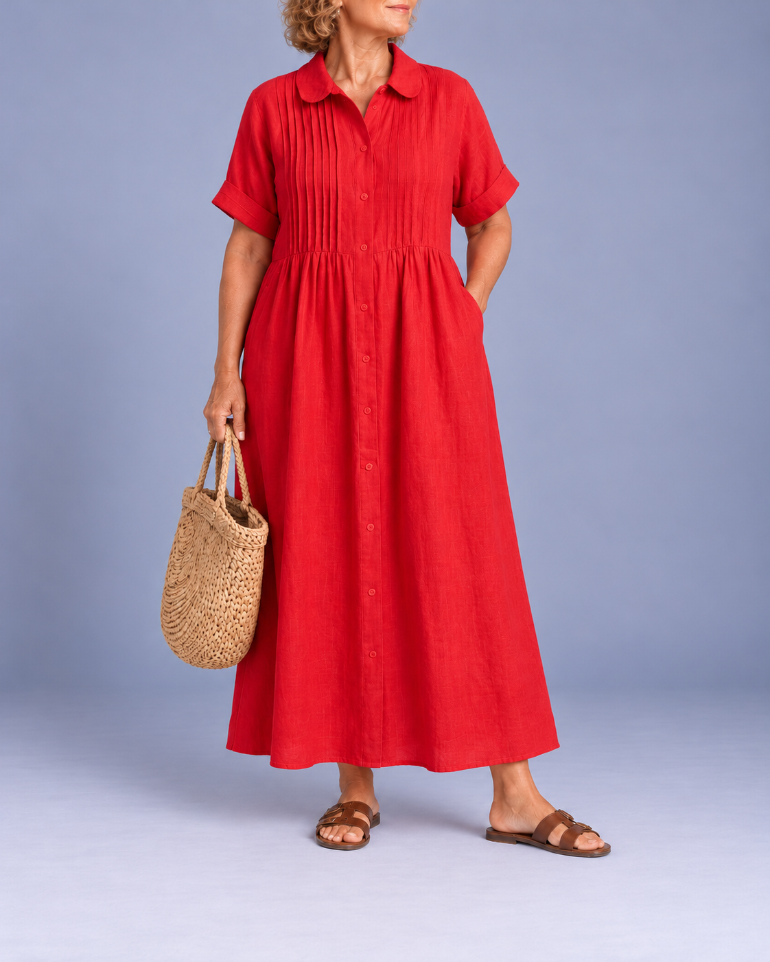 Lysandra™ - Relaxed Maxi Shirt Dress