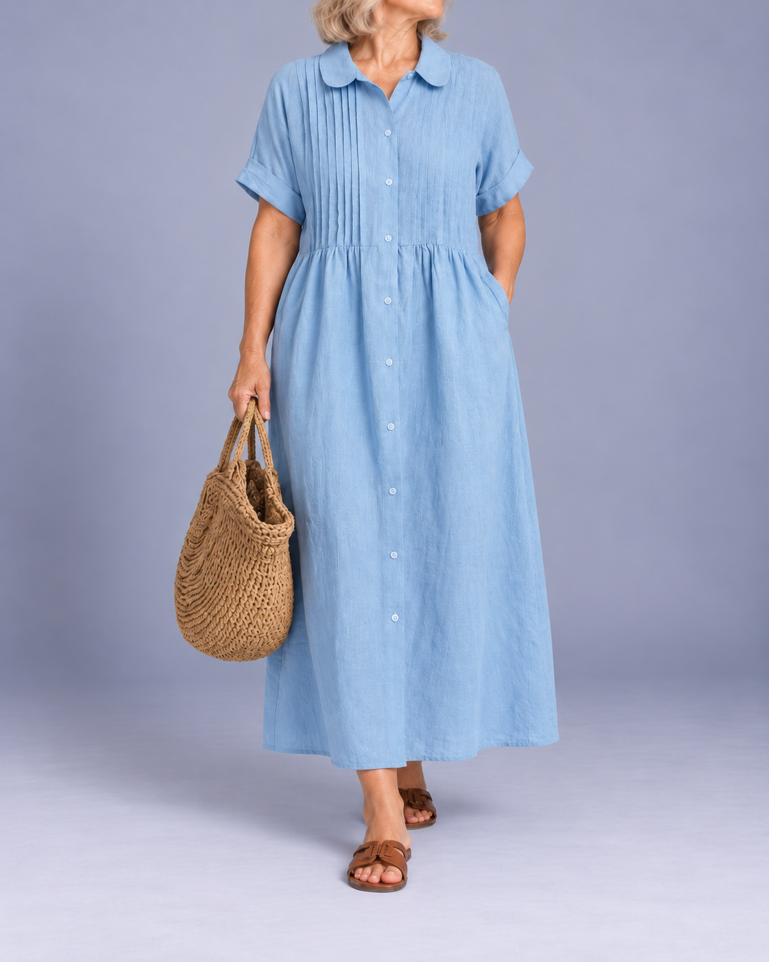 Lysandra™ - Relaxed Maxi Shirt Dress