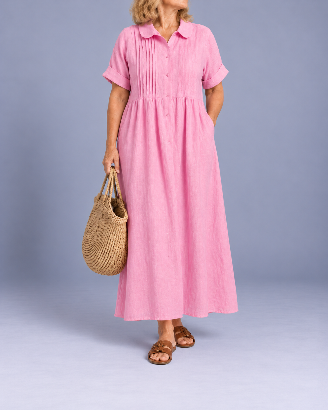 Lysandra™ - Relaxed Maxi Shirt Dress