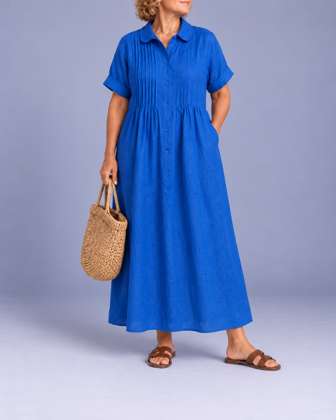 Lysandra™ - Relaxed Maxi Shirt Dress