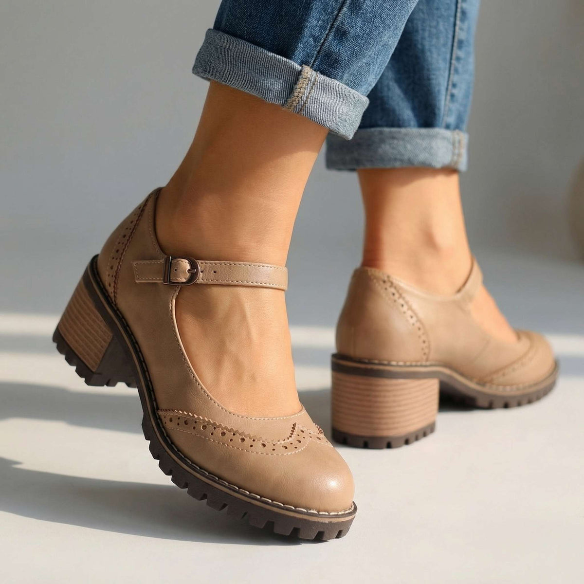 Elspeth | Orthopaedic Mary Jane Block Heel Shoes