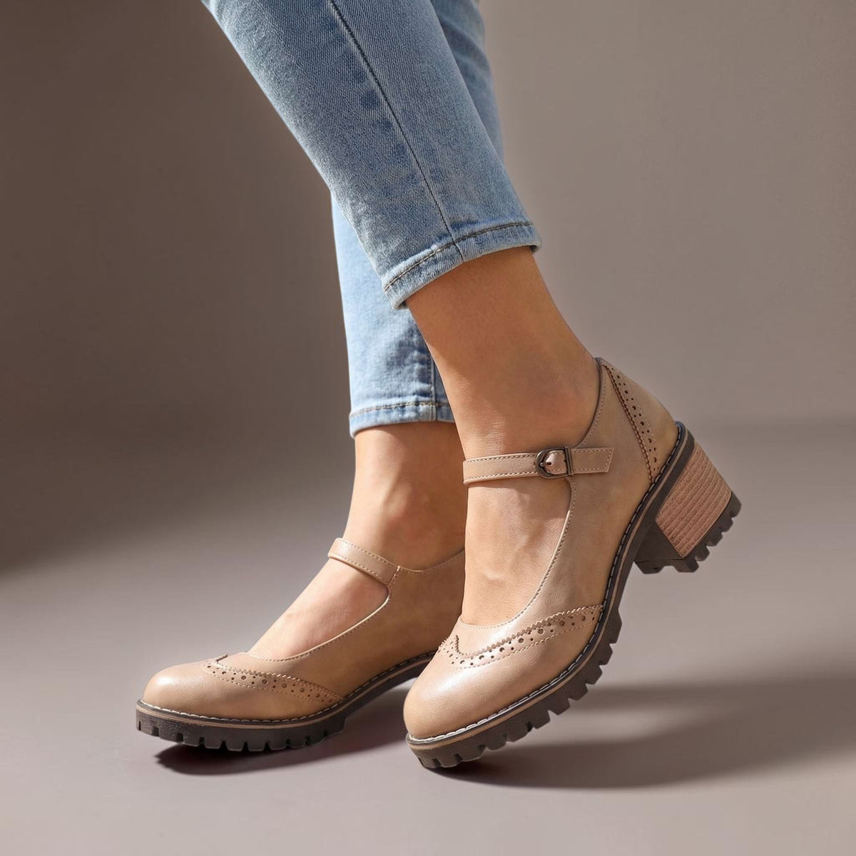 Elspeth | Orthopaedic Mary Jane Block Heel Shoes
